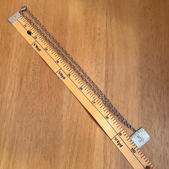 EUC 20” “ruler” silver tone necklace - Picture 3 of 5